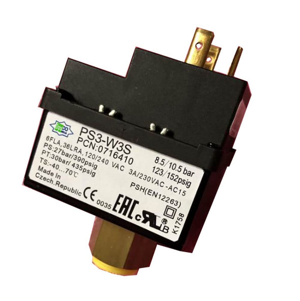 Реле высокого давления Alco PS3-W3S 0716410 (10.5 / 8.5 бар), нерегулируемое