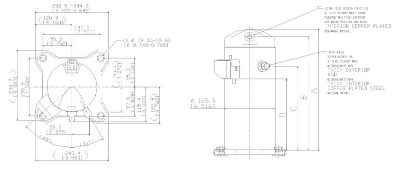 Компрессор спиральный Copeland ZR 22 K3E-TFD-522 купить