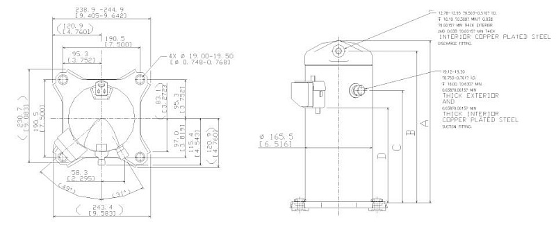 Компрессор спиральный Copeland ZR 40 K3E-TFD-522 купить