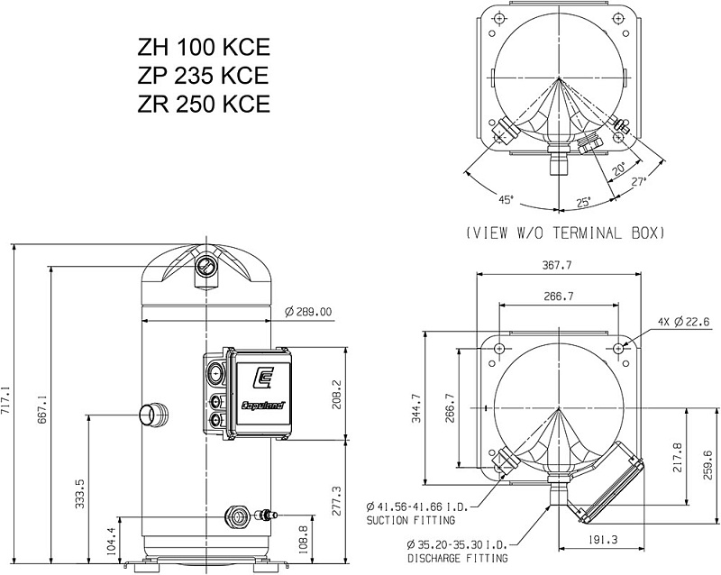 Компрессор спиральный Copeland ZR 250 KCE-TWD-523 купить